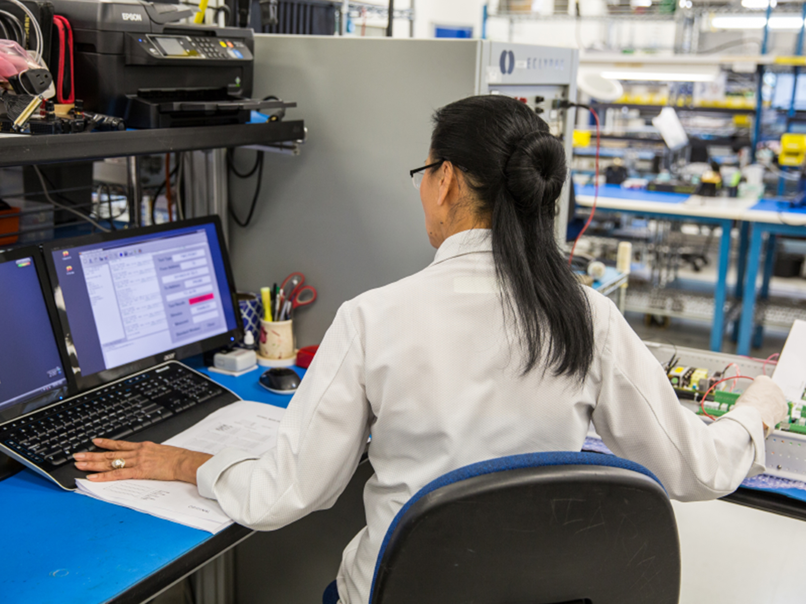 Woman at Workstation